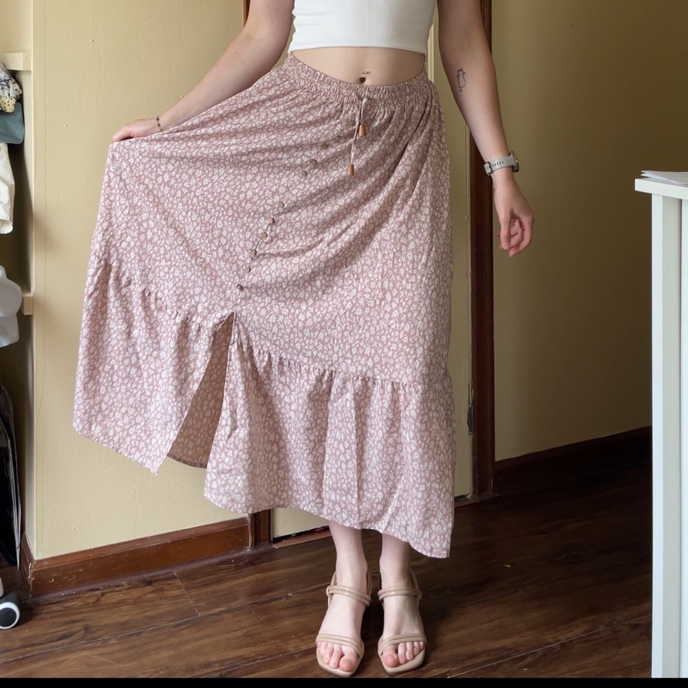 *SOLD* Floral Pink Skirt